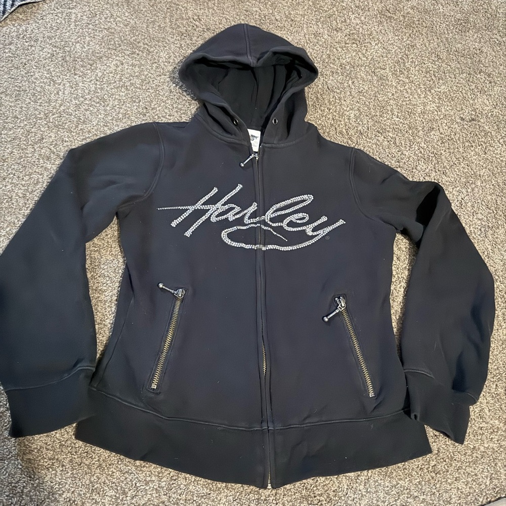 Harley-Davidson Black Hoodie with Logo